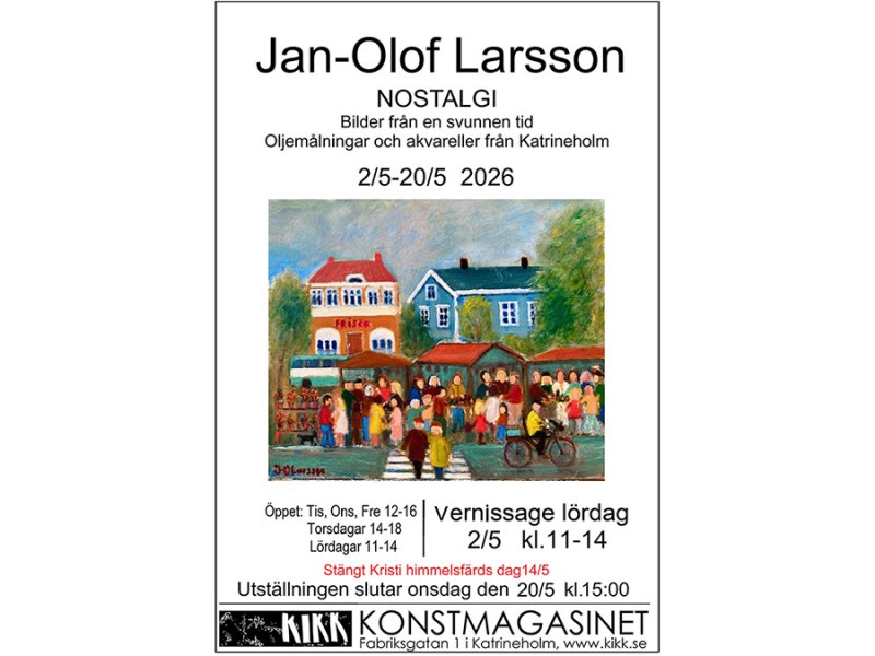 Ny utställning: Jan-Olof Larsson 2-20/5&nbsp;2026