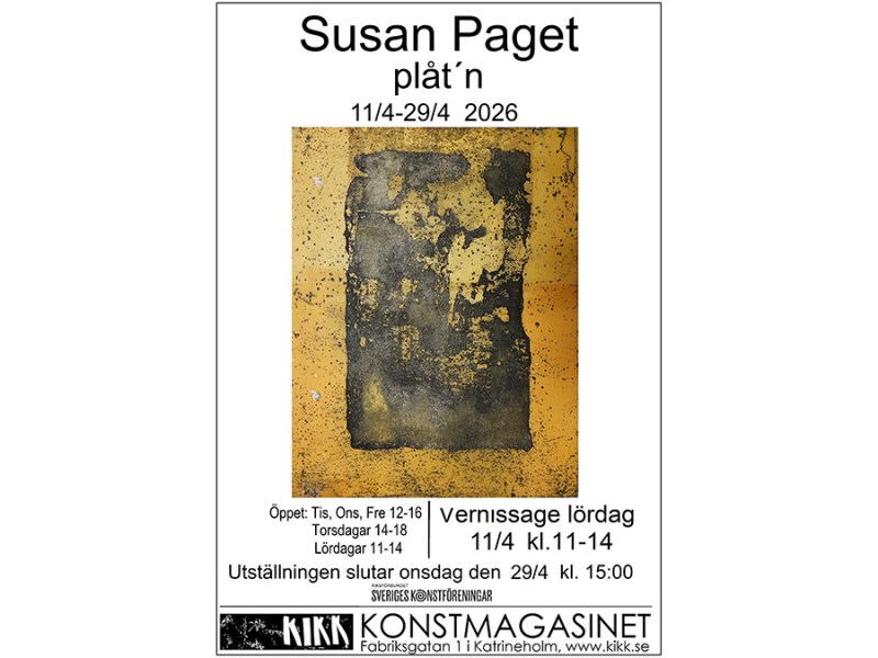 Ny utställning: Susan Paget 11-29/4&nbsp;2026